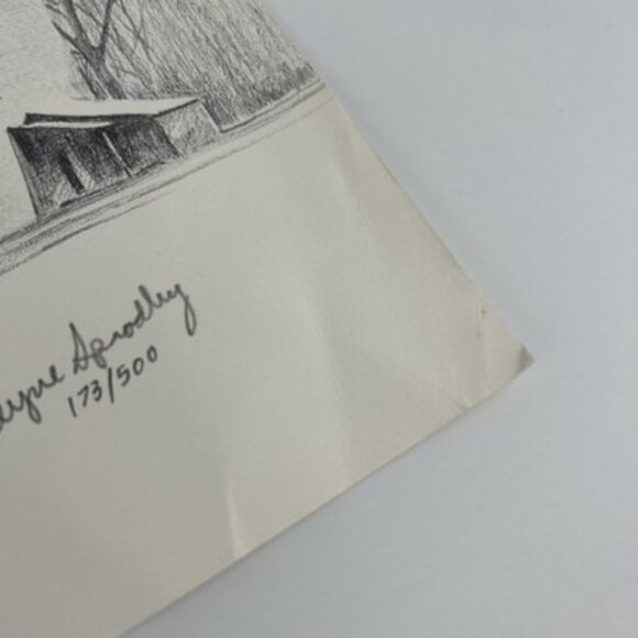 Wayne Spradley Set/2 Cropwell Baptist Church - Post Office Trading Post -Signed - Picture 8 of 16